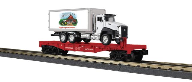 RailKing Flat with Box Truck